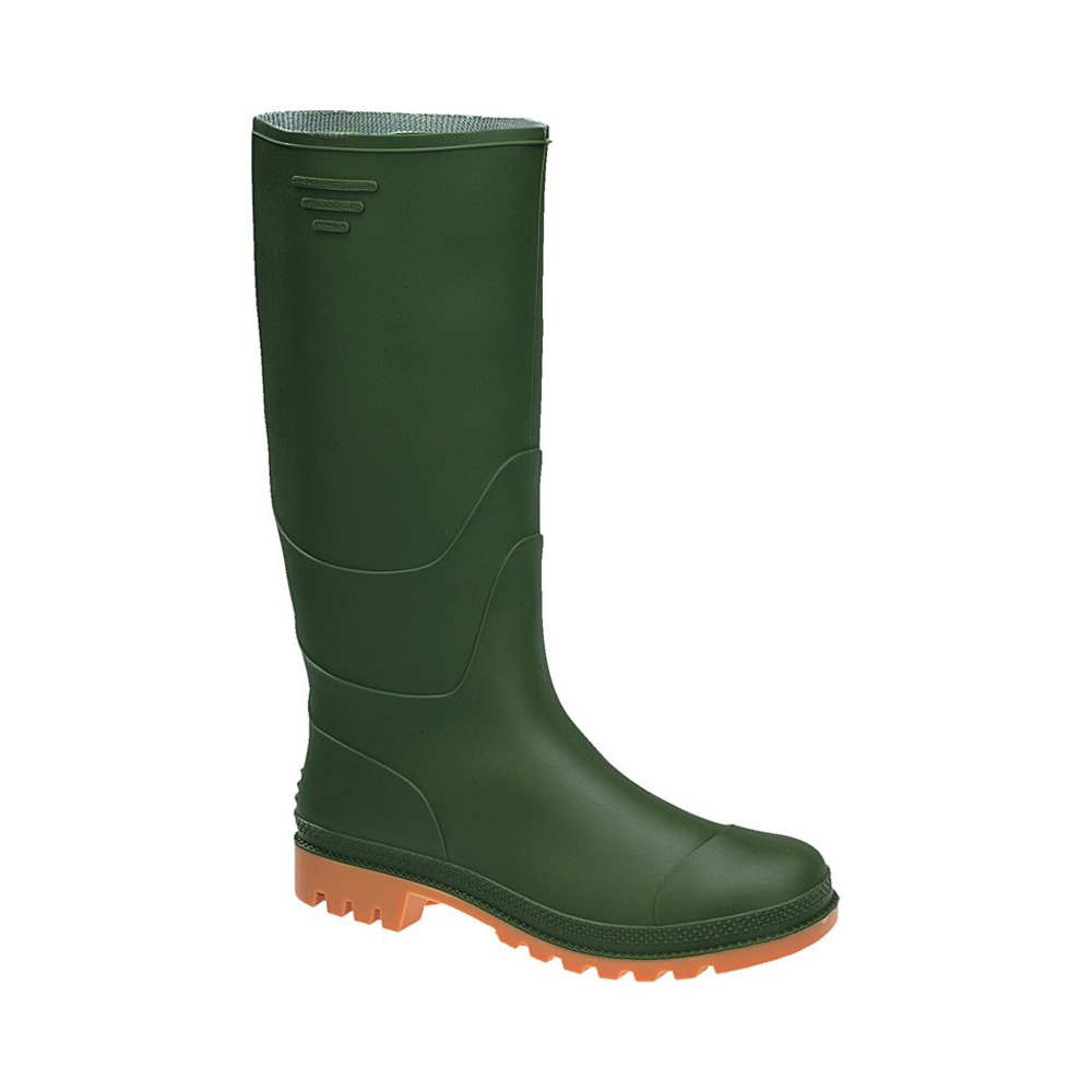Stivali a ginocchio in pvc verde taglia 46 ferwork - suola carrarmato.