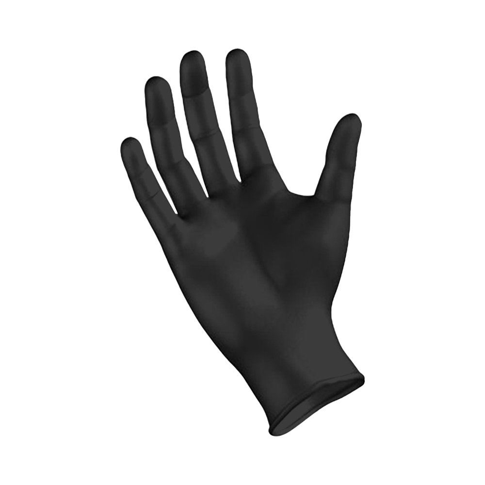 Guanti in Nitrile Spessorati 0,28 mm Taglia L Nero AREXONS - Conf. 50 Pezzi
