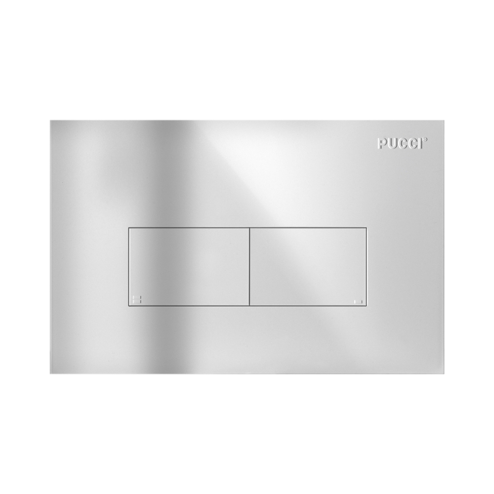 Placca per Cassette di Scarico Eco 2 Pulsanti 33x18 cm PUCCI - Cromata