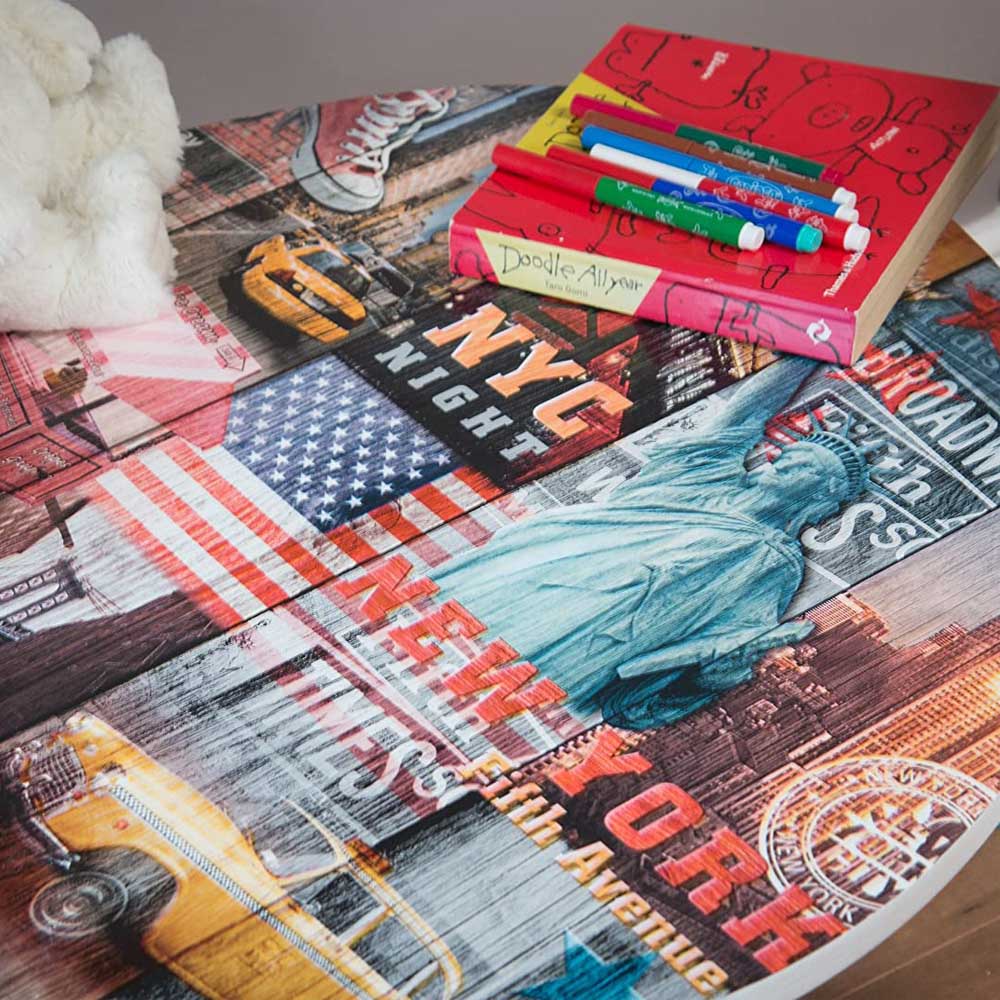 Carta Adesiva in Vinile con Fantasia Manhattan 45 cm - Vendita al metro lineare