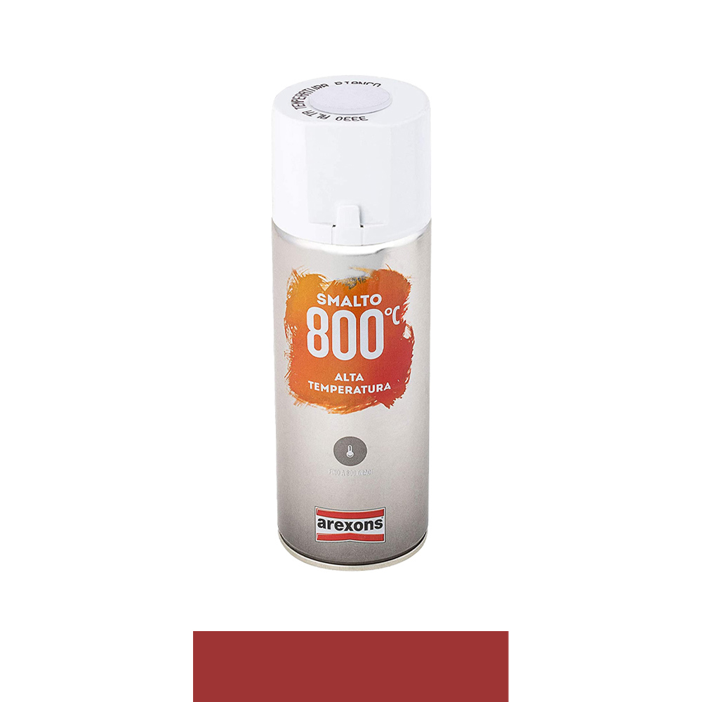 Smalto acrilico spray alta temperatura 400 ml arexons - rosso.