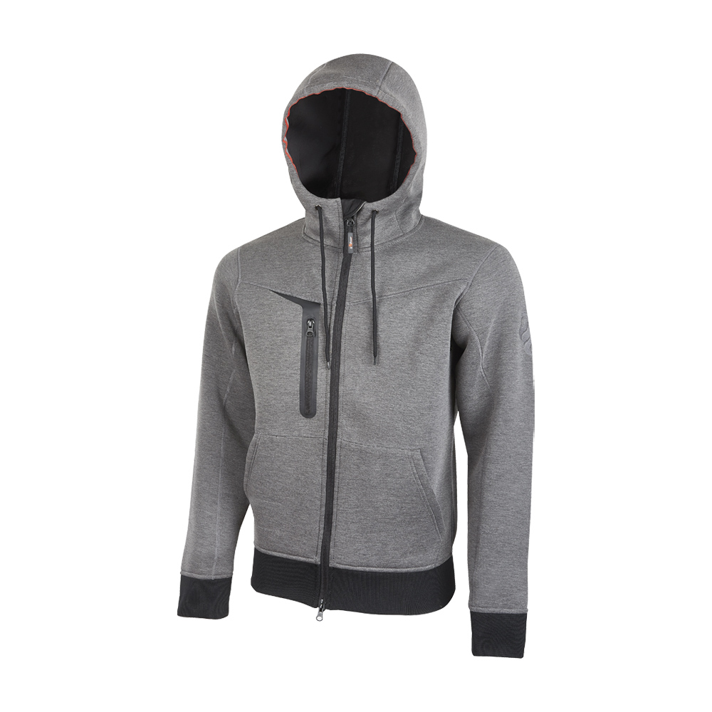 Felpa Full Zip con Cappuccio Performance Tasty Grey Meteorite U-POWER - Tg. XXL