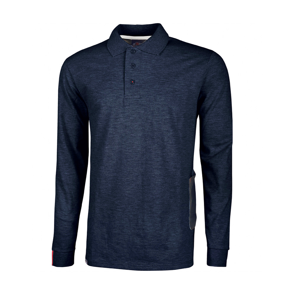 Polo maniche lunghe enjoy live deep blue u-power - taglia l.